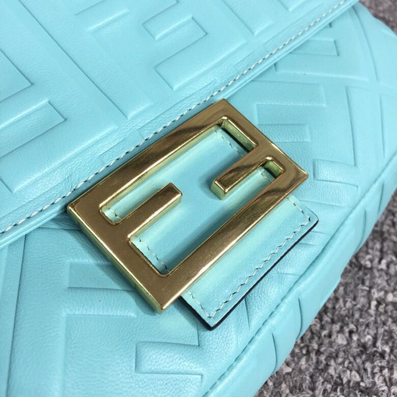 FI Baguette Nappa Light Blue For Women, Women’s Handbags, Shoulder And Crossbody Bags 10.6in/27cm FF 8BR600