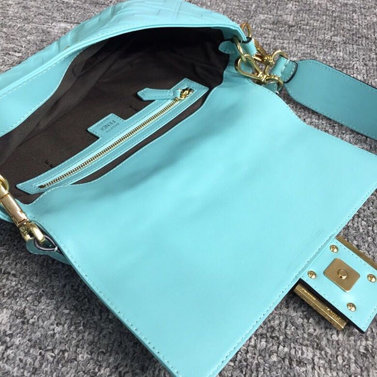 FI Baguette Nappa Light Blue For Women, Women’s Handbags, Shoulder And Crossbody Bags 10.6in/27cm FF 8BR600