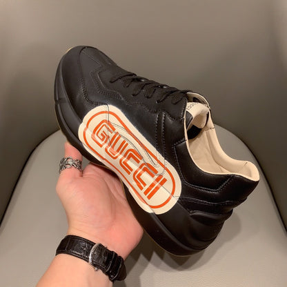 BL-GCI  RHYTON VINTAGE TRAINER LA BLACK SNEAKER 143