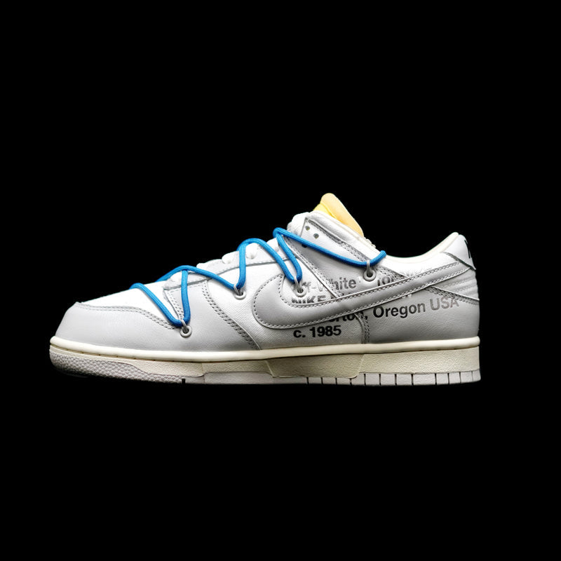 BL - OW x Dunk (NO.10) blue shoelace yellow buckle