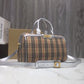 BB Small 1983 Check LiNike Bowling Bag White/Brown For Women, Women’s Bags 9.1in/23cm