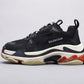 BL - Bla Triple S Black and Red Sneaker