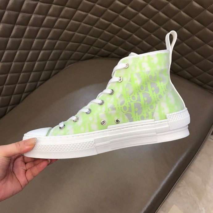 BL - DIR B23 White and Yellow HIGH-TOP SNEAKER