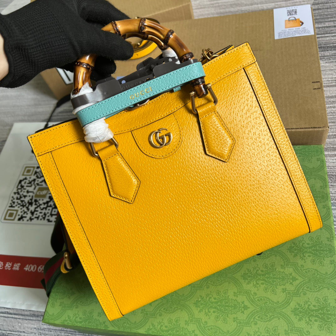 gg Diana Small Tote Bag Yellow For Women, Women&#8217;s Bags 11in/27cm gg ‎