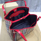 BB The Small Canter Horseferry Check Tote Red For Women, Women’s Bags 11.6in/29.5cm