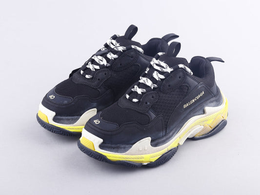 BL - Bla Triple S Black And Yellow Sneaker