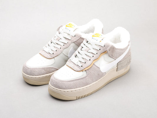 BL - AF1 Shadow gray and white deconstructed plus velvet