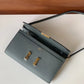 HM Constance Togo Long Wallet 21cm/8.3in Gold Toned Hardware For Women Grey