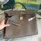 HM Kelly Retourne 35 Greige Togo Palladium Hardware For Women 13.7in/35cm