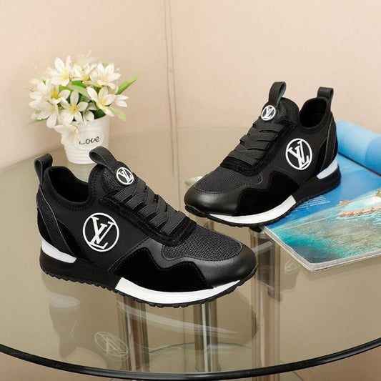 LV Run Away Sneaker Patent Black Canvas For Women LV