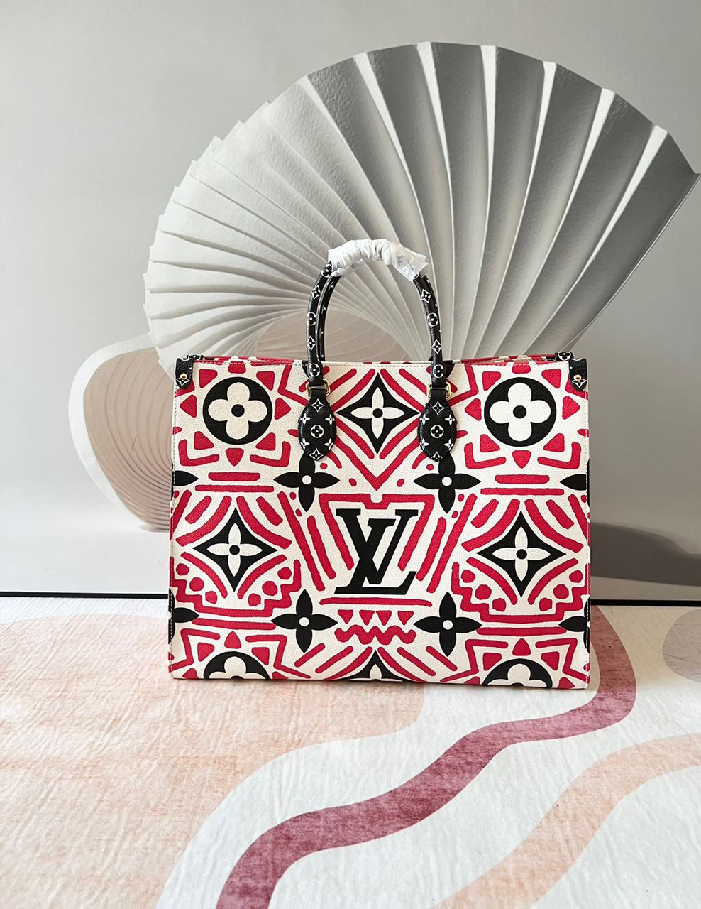 LV LV Crafty OnTheGo GM Tote Bag Monogram Giant Red For Women, Women’s Handbags, Shoulder Bags 16.1in/41cm LV M45358
