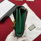 gg Super Mini Dionysus Chain Bag Emerald Green Metal-Free Tanned For Women 4in/11cm gg