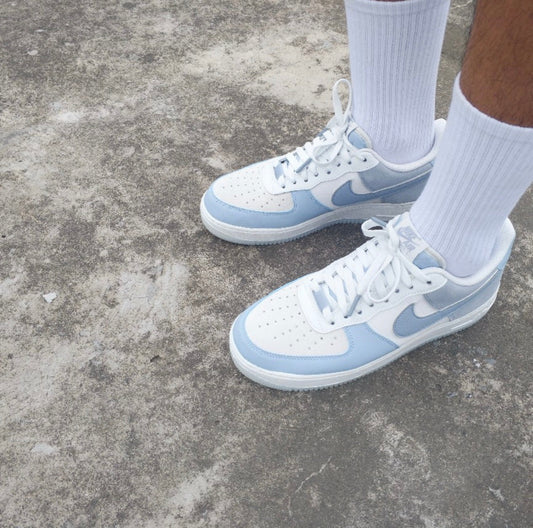 BL - AF1 light blue stitching