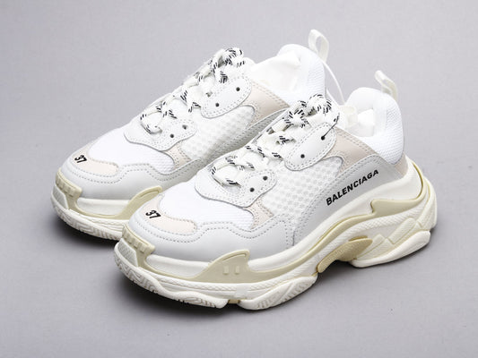 BL - Bla Triple S Pure White Sneaker