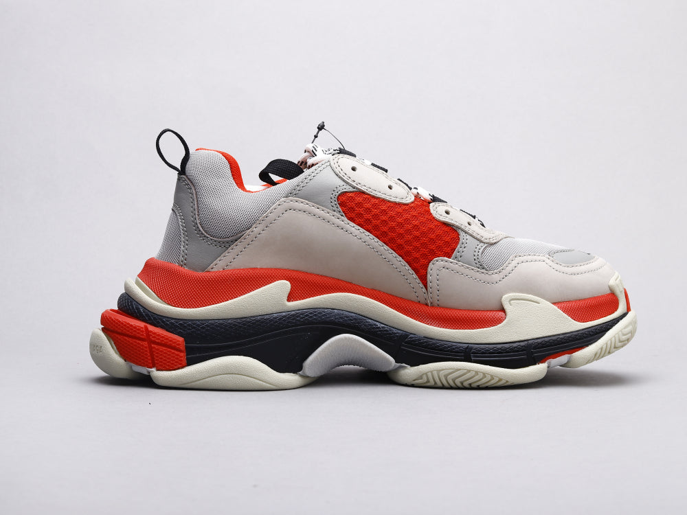 BL - Bla Triple S Gray and Red Sneaker