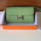 HM Constance Epsom Long To Go Wallet Light Green For Women, Wallet 8.1in/21cm