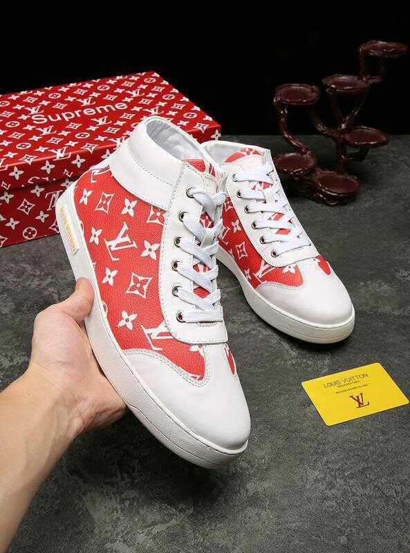 BL - LUV HIgh Top White Red Sneaker