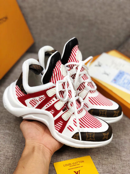 BL - LUV Archlight White Red Brown Sneaker