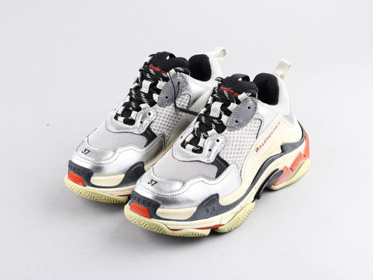 BL - Bla Triple S Red Silver Sneaker