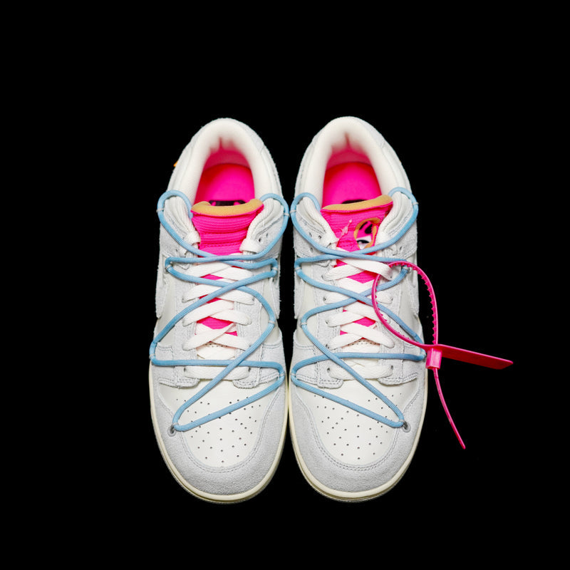 BL - OW x Dunk (NO.38) light blue shoelace pink buckle