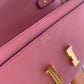 HM Constance Togo Long Wallet 21cm/8.3in Gold Toned Hardware For Women Pink