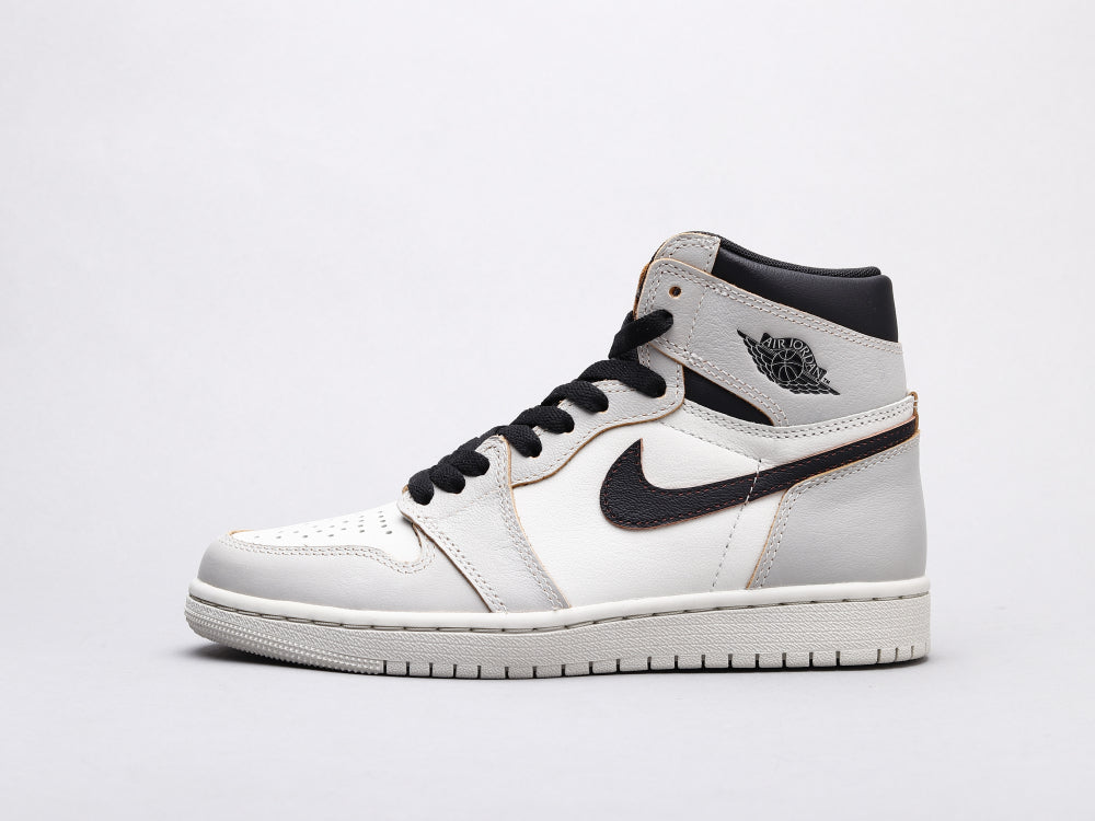 BL - AJ1 gray and white scratch shoes for women