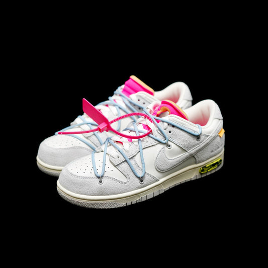 BL - OW x Dunk (NO.38) light blue shoelace pink buckle