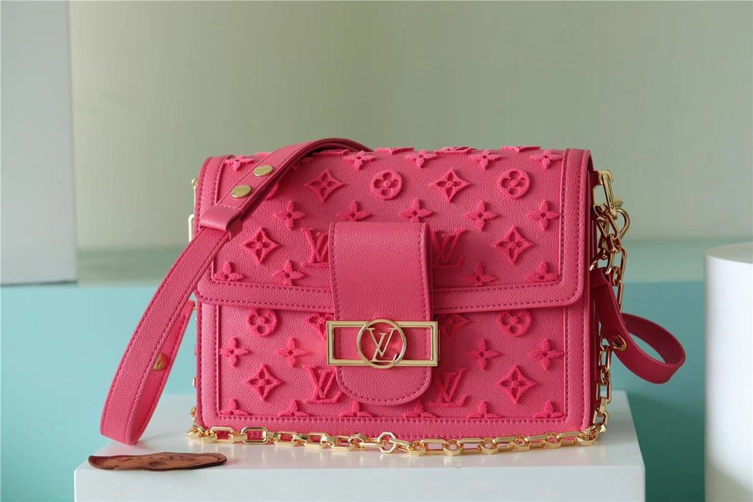 LV Mini Dauphine Monogram Fluo Pink For Women,  Shoulder And Crossbody Bags 9.8in/25cm LV M20747