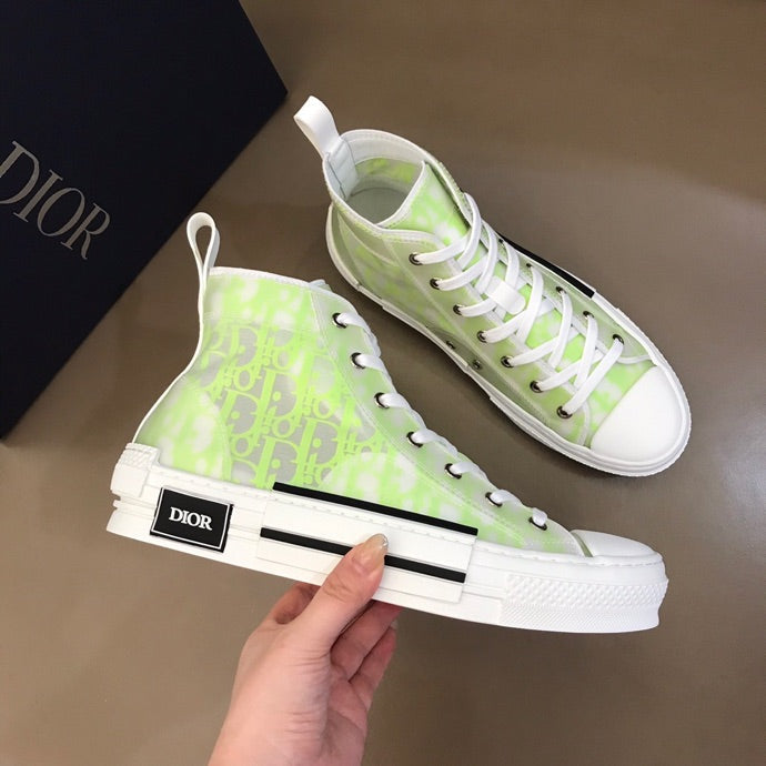 BL - DIR B23 White and Yellow HIGH-TOP SNEAKER