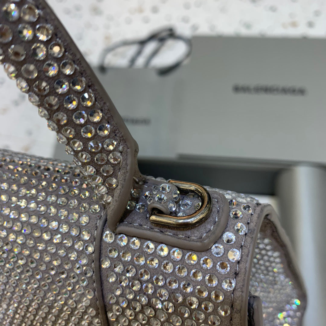 Balen Hourglass XS Handbag In Grey, For Women,  Bags 7.4in/19cm 59283328D0Y1272