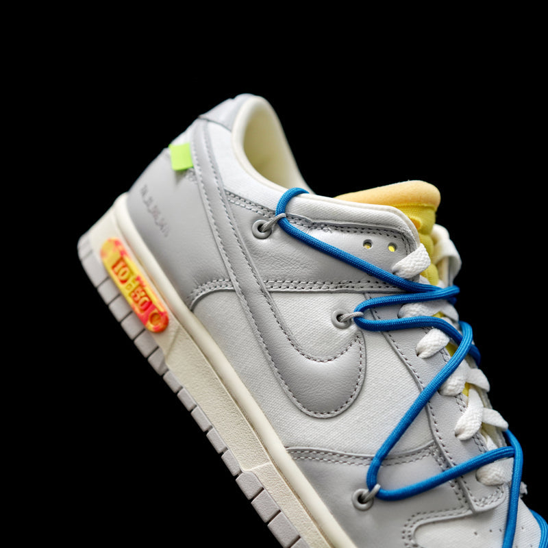 BL - OW x Dunk (NO.10) blue shoelace yellow buckle