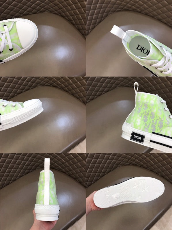 BL - DIR B23 White and Yellow HIGH-TOP SNEAKER