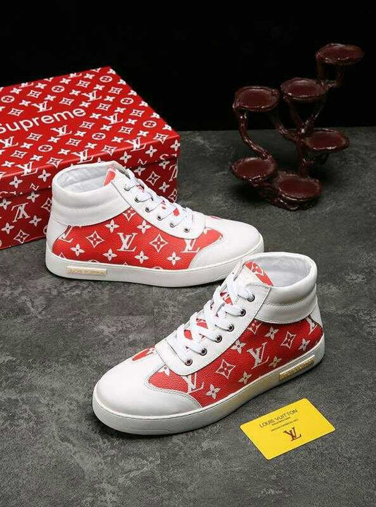 BL - LUV HIgh Top White Red Sneaker