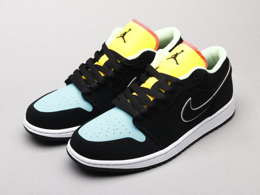 BL - AJ1 Black, blue and yellow stitching