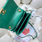 Chanel Flap Bag Gold Hardware Green For Women, Women&#8217;s Handbags, Shoulder Bags 7.9in/20cm AS3366