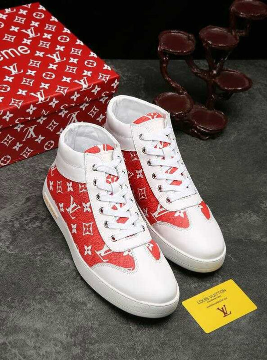 BL - LUV HIgh Top White Red Sneaker