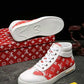 BL - LUV HIgh Top White Red Sneaker