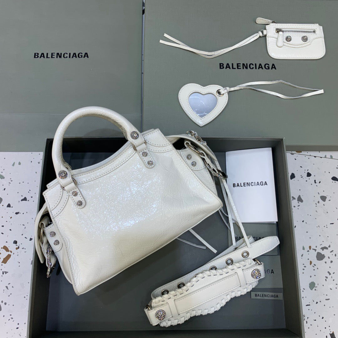 Balen Neo Cagole XS Handbag In White, For Women,  Bags 15.3in/39cm 700451210B09104