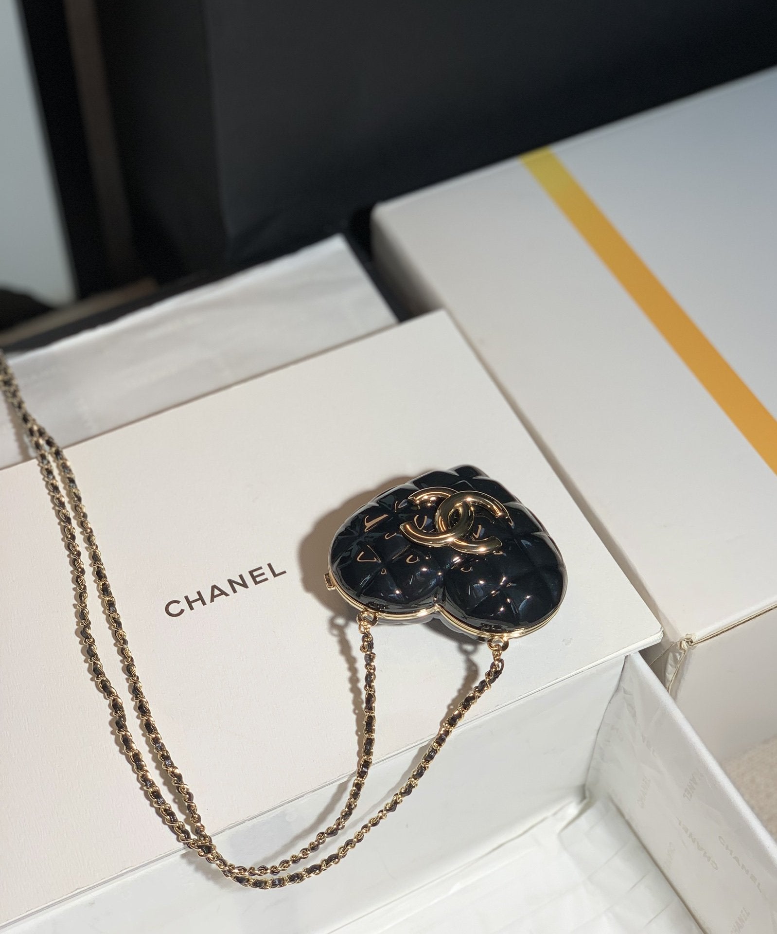 ChanelLong Necklace Bag Black For Women, Women&#8217;s Bags 3in/7.6cm