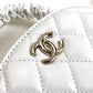 ChanelVanity Case Shiny Gold White Bag For Women 9.5cm/3.7in