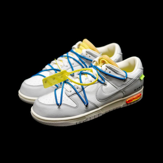 BL - OW x Dunk (NO.10) blue shoelace yellow buckle