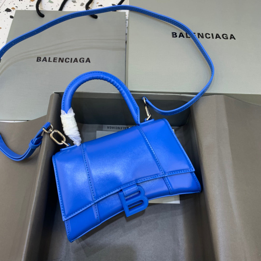 Balen Hourglass XS Handbag In Dark Blue, For Women,  Bags 7.4in/19cm