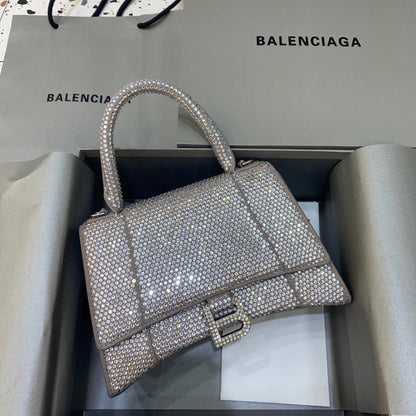Balen Hourglass XS Handbag In Grey, For Women,  Bags 7.4in/19cm 59283328D0Y1272