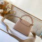 LV Capucines Mini Taurillon Steeple Grey For Women, WoHandbag, Shoulder And Crossbody Bags 8.3in/21cm LV