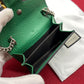 gg Super Mini Dionysus Chain Bag Emerald Green Metal-Free Tanned For Women 4in/11cm gg