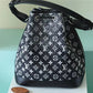 LV Petit Noe Monogram Jacquard Denim Black For Women,  Shoulder And Crossbody Bags 11.2in/28.5cm LV