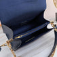 LV Dauphine MM Denim Jacquard Monogram Pattern Navy Blue For Women,  Shoulder And Crossbody Bags 9.8in/25cm LV M59631
