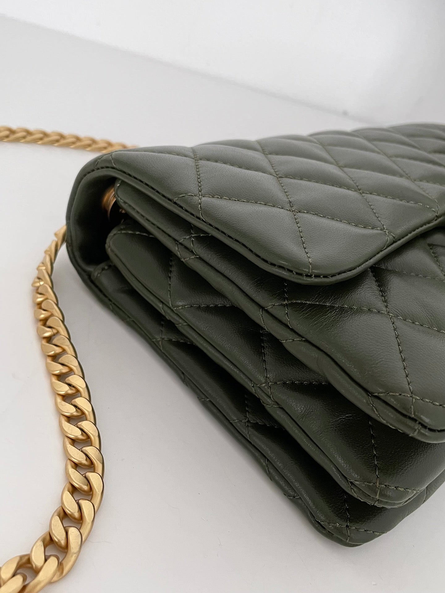 ChanelSmall Flap Bag Green For Women, Women&#8217;s Bags 8.7in/22cm